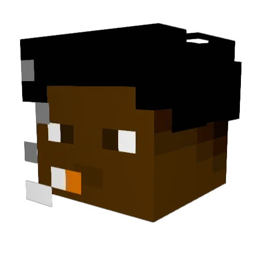 YoungMoffol Minecraft avatar head, 3D render