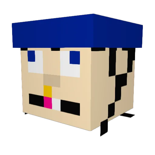 YoungMoneyMonk Minecraft avatar head, 3D render