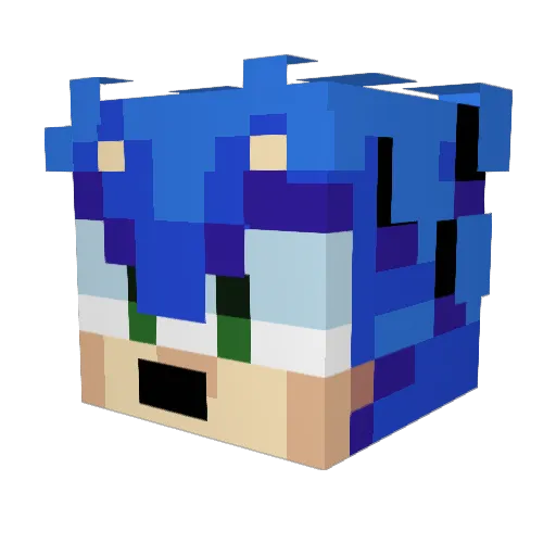 YoungNani Minecraft avatar head, 3D render