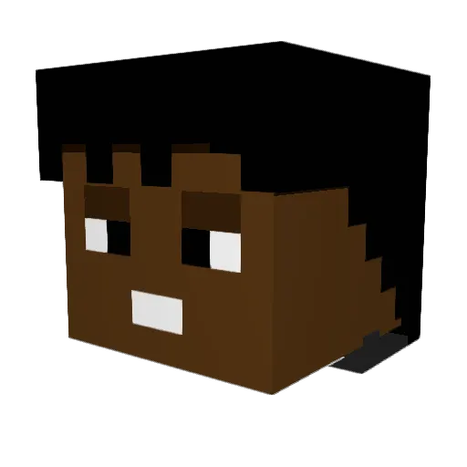 YoungNkay Minecraft avatar head, 3D render