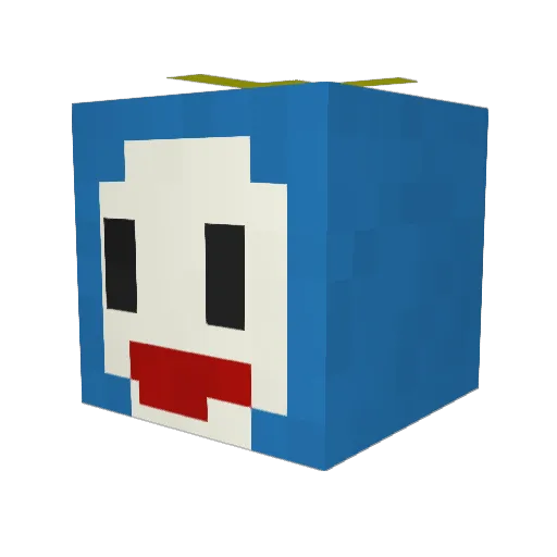 YoungPPP Minecraft avatar head, 3D render