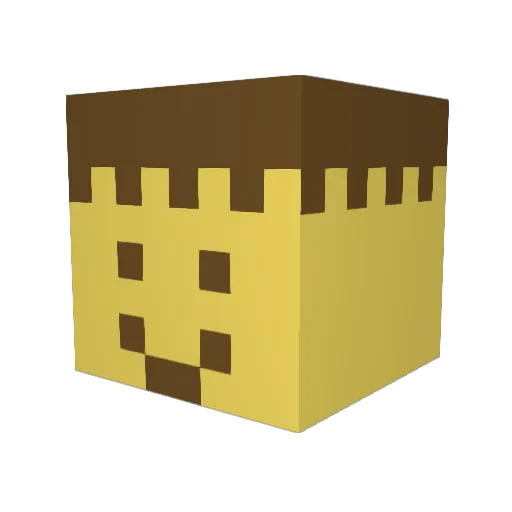 YoungPilot Minecraft avatar head, 3D render