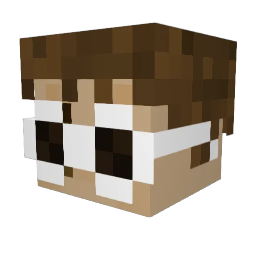 YoungSklipi Minecraft avatar head, 3D render