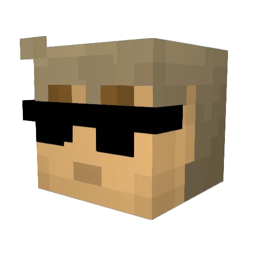 YoungSquid Minecraft avatar head, 3D render