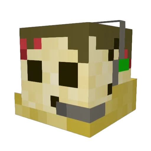 YoungSuitcase_ Minecraft avatar head, 3D render
