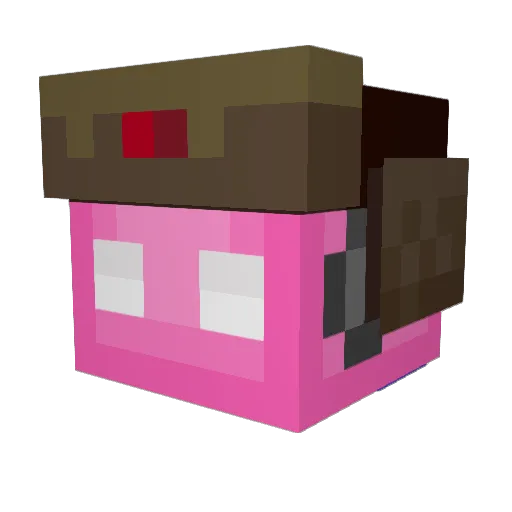 YoungWurzel Minecraft avatar head, 3D render