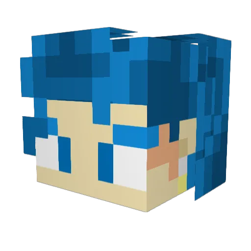 Young_AnitChrist Minecraft avatar head, 3D render