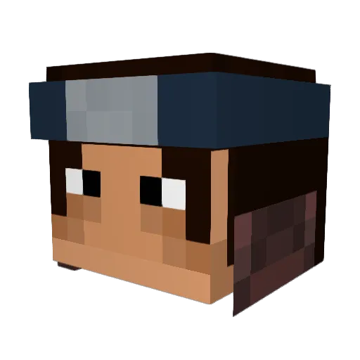 Young_FLU Minecraft avatar head, 3D render