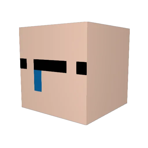 Youngdaggerdihhh Minecraft avatar head, 3D render