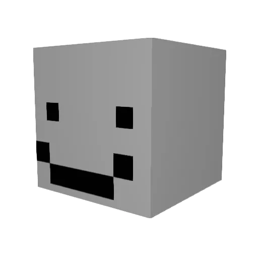 YoungerCone Minecraft avatar head, 3D render