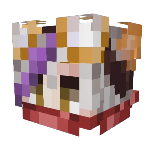 Youngestya Minecraft avatar head, 3D render