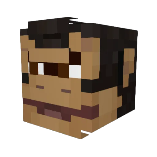 Youngevilmonkey Minecraft avatar head, 3D render