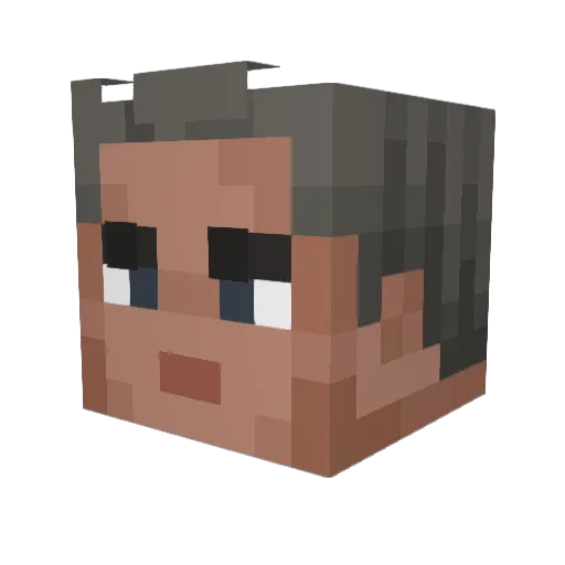 Youngfilipson Minecraft avatar head, 3D render