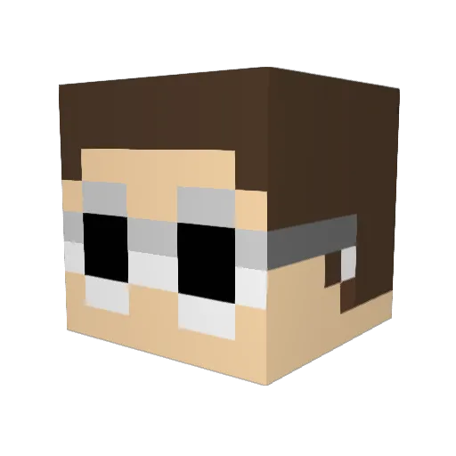 Youngpapa123 Minecraft avatar head, 3D render
