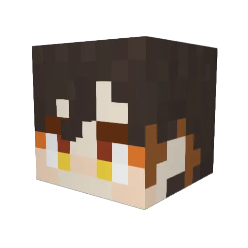 YoungsterDave Minecraft avatar head, 3D render