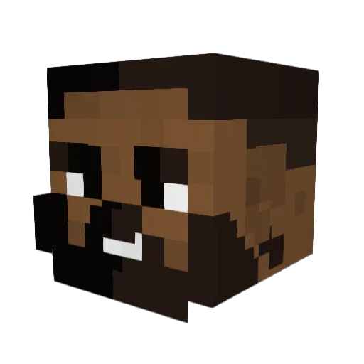 Youngsuk Minecraft avatar head, 3D render