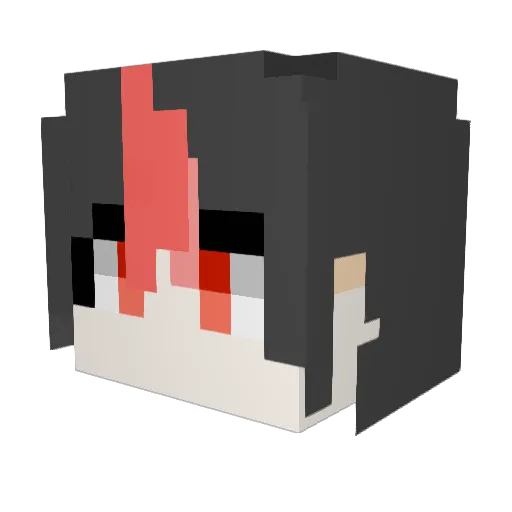 Youngzin Minecraft avatar head, 3D render