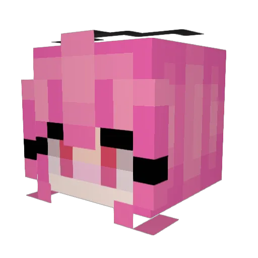 Younna Minecraft avatar head, 3D render