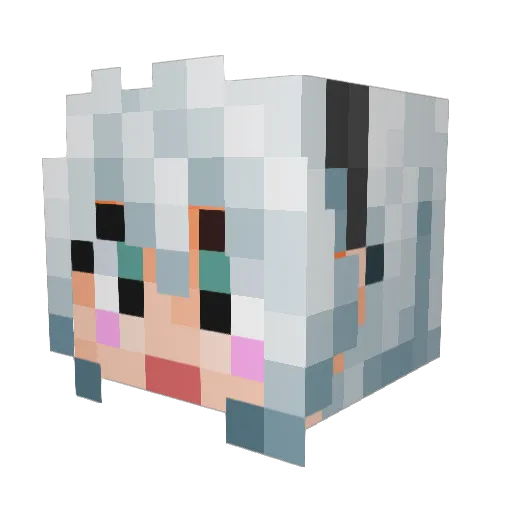 Youpichouchi Minecraft avatar head, 3D render