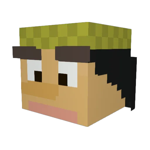 YourBoiSmiley Minecraft avatar head, 3D render