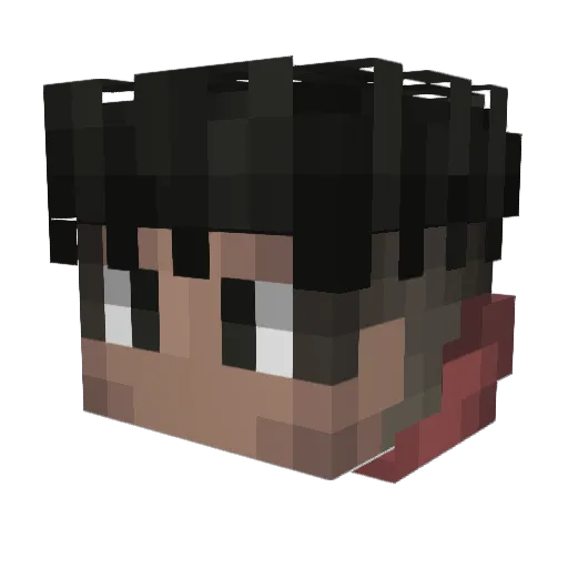 YourBoii Minecraft avatar head, 3D render