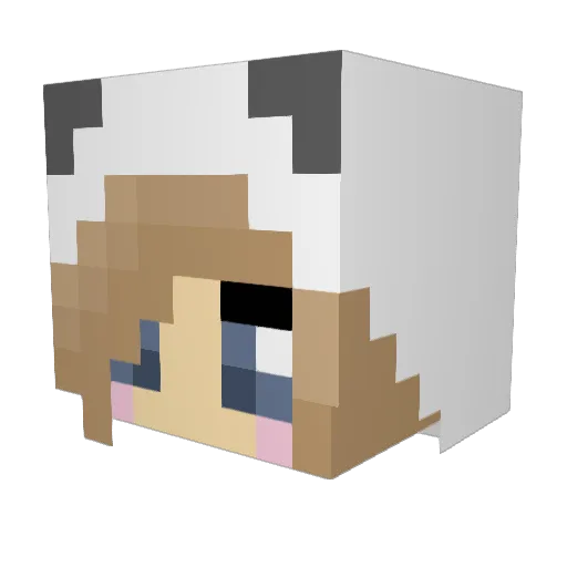 YourDarkMistress Minecraft avatar head, 3D render