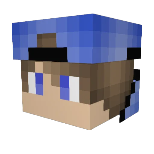 YourEyezOnly Minecraft avatar head, 3D render