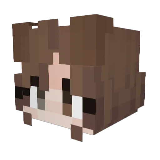 YourFavFem Minecraft avatar head, 3D render