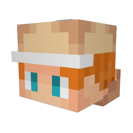 YourGingerKid Minecraft avatar head, 3D render