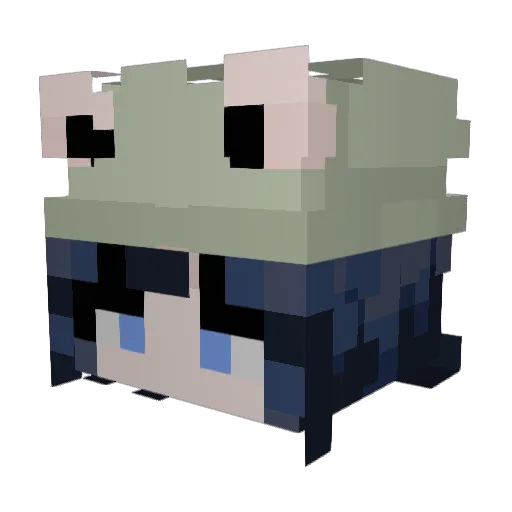 YourGirlGaby Minecraft avatar head, 3D render