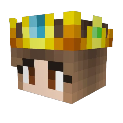 YourHighness_ Minecraft avatar head, 3D render