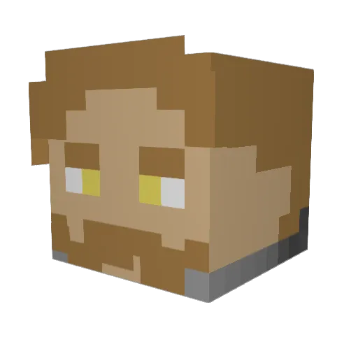 YourLocalRatDog Minecraft avatar head, 3D render