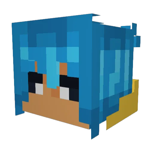 YourLocal_Lemon Minecraft avatar head, 3D render