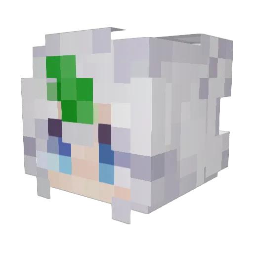 YourLuvMelissa Minecraft avatar head, 3D render