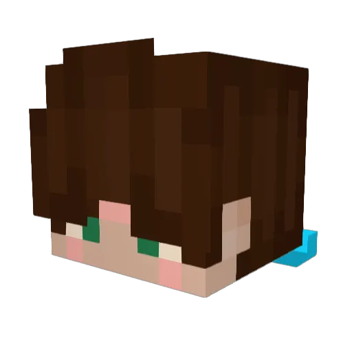 YourMcFlurry Minecraft avatar head, 3D render