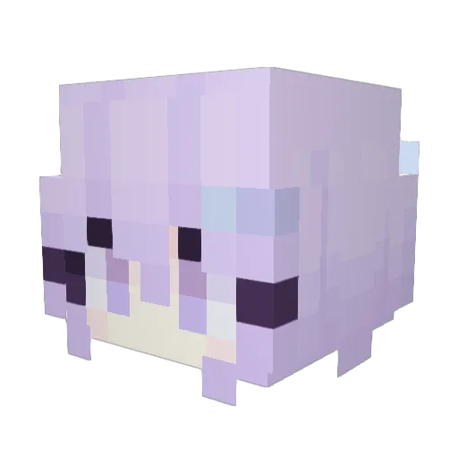 YourNewWaifu Minecraft avatar head, 3D render