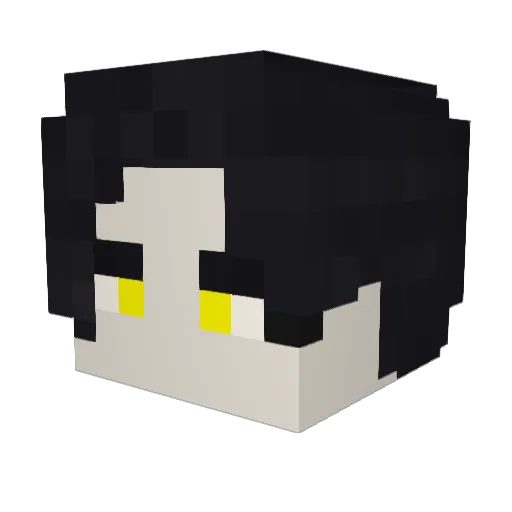 YourNightmear Minecraft avatar head, 3D render
