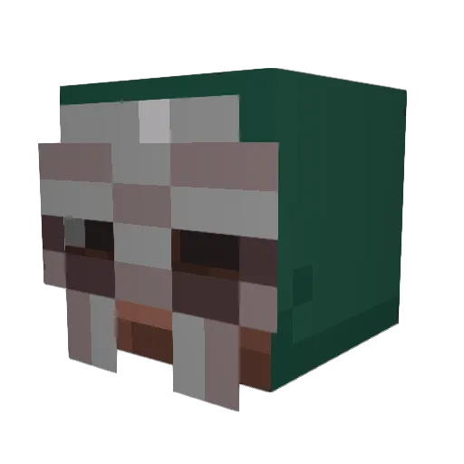 YourOldDroog Minecraft avatar head, 3D render