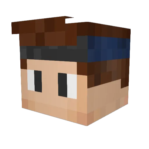 YourOma Minecraft avatar head, 3D render
