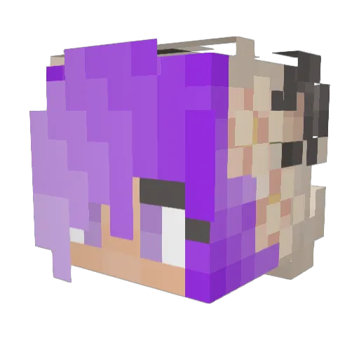 YourPalMelon Minecraft avatar head, 3D render