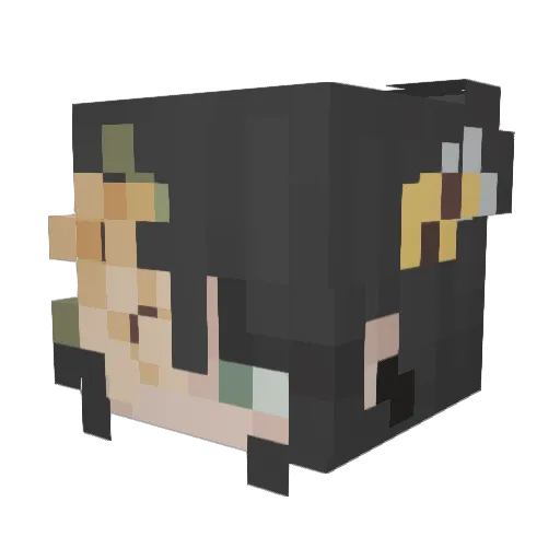 YourRaccoon Minecraft avatar head, 3D render