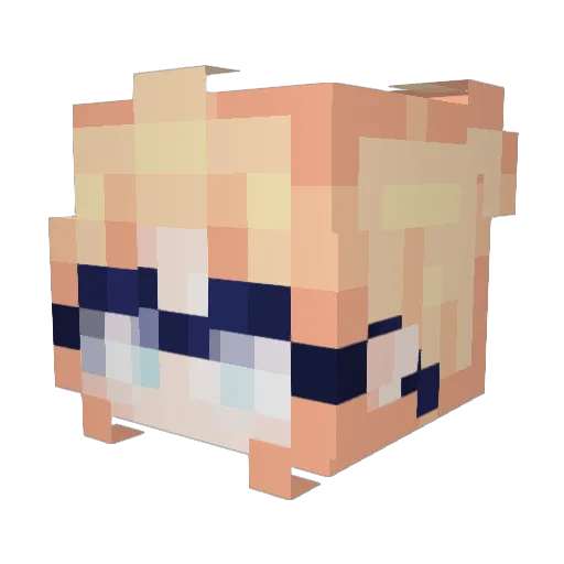YourVixen Minecraft avatar head, 3D render