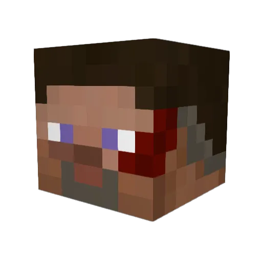 YourWonderr Minecraft avatar head, 3D render