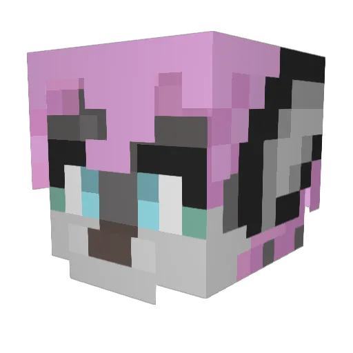 YourYumia Minecraft avatar head, 3D render