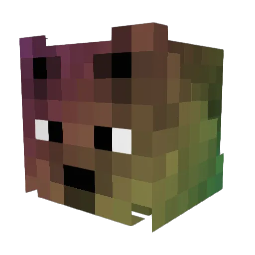 Your_Werewolf Minecraft avatar head, 3D render