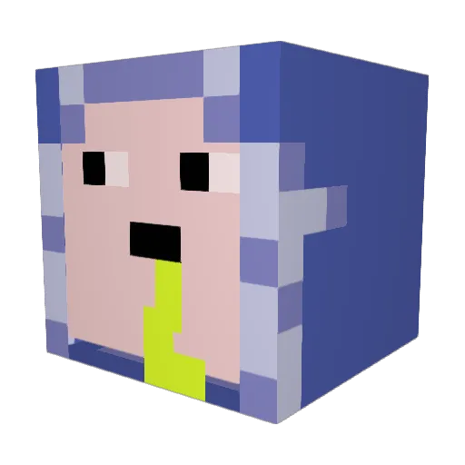 Your_Youth Minecraft avatar head, 3D render