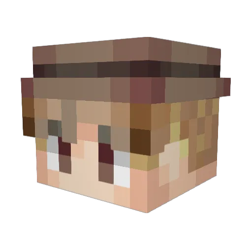 Yourchickenwing Minecraft avatar head, 3D render