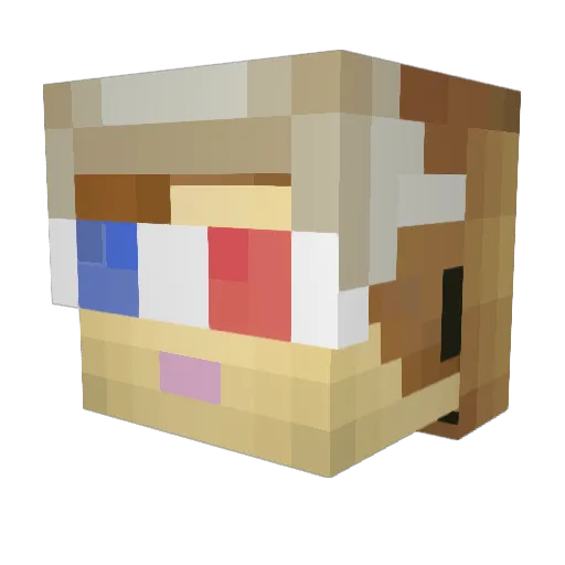 YoureRed Minecraft avatar head, 3D render