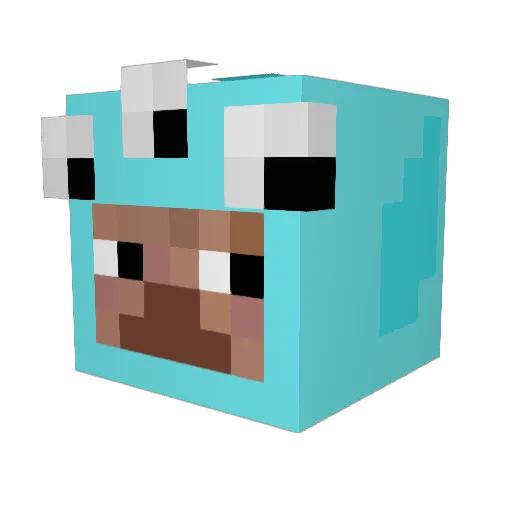 Youreel Minecraft avatar head, 3D render