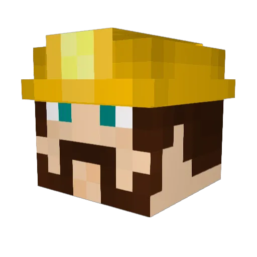 Youri Minecraft avatar head, 3D render